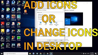 how to add icons  to desktop windows 10