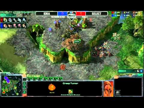 MLG Columbus 2011 - Starcraft II - Game 1 - EGIdra (Z) VS DignitasSelect (T) Part 1/2