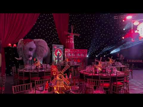 Moulin Rouge themed stage performance at ICC Wales