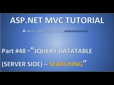 Part 47 Jquery DataTables Example Server side Processing | ASP NET MVC