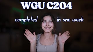 Completing C204 in 1 Week at WGU | Accelerated MBA Journey