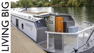 His Striking Modern Minimalist Houseboat On London's Canals