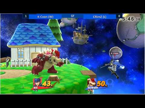 [Sm4sh|03/05/16] Grand Finals: K-Coon (Ike, Shulk) VS CRimZ (Cloud, Bowser, Shulk)