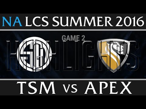 TSM vs Apex Game 2 Highlights - NA LCS Week 2 Summer 2016 - TSM vs APX G2