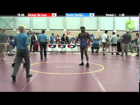 Men`s Freestyle 70 KG Eleazar De Luca vs. Tywan Claxton