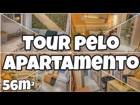 Tour pelo apartamento 56m² -Tour apê modelo decorado / ideias de decoração/ apartamento idéia