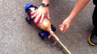 Soda Geyser Car Rocket! Cool Science Experiment