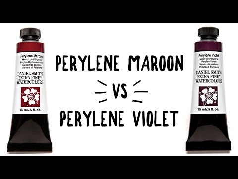 Daniel Smith Color Showdown Ep. 5: Perylene Maroon & Perylene Violet | Watercolors Comparison