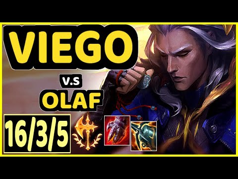 VIEGO vs OLAF - 16/3/5 KDA JUNGLE CHALLENGER GAMEPLAY - KR