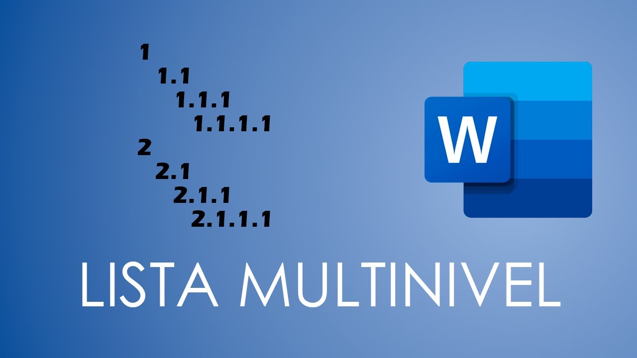 Las LISTAS MULTINIVEL en Word