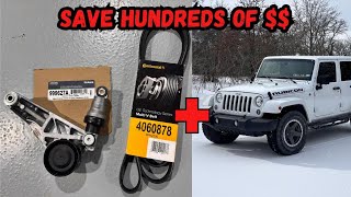 How To Jeep Wrangler Serpentine Belt and Tensioner Replacement