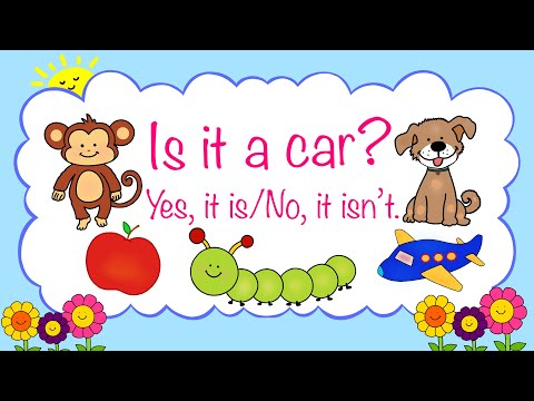 Is it a car? Yes, it is / No, it isn't. / English grammar for kids
