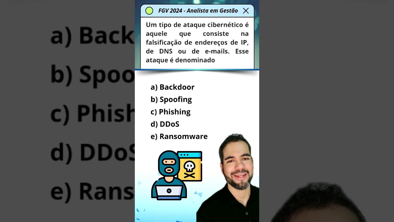 Questão - Ameaças na Internet 🌎 #informatica #concurso #estudos #dicas #questões #foco