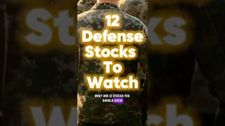 12 defense stocks to watch. #investing