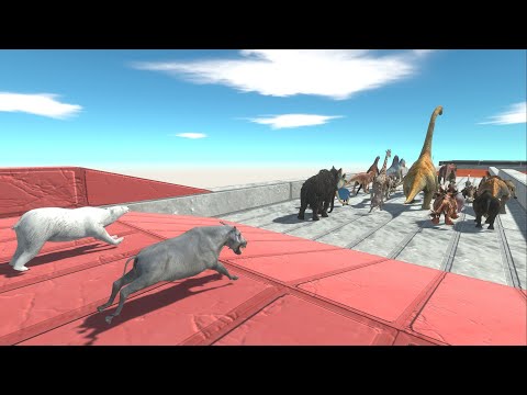 Escape from Daeodon & Polar Bear - Animal Revolt Battle Simulator