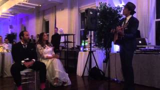 Evan Lowenstein singing &#39;Crazy for this Girl&#39; at the wedding of Ezra and Stephanie