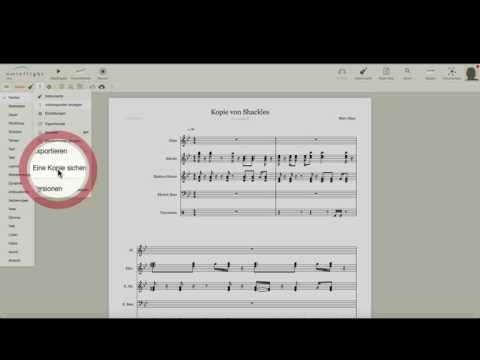 Noteflight Tutorial: EIne Kopie eines Songs sichern