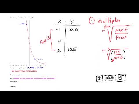 EXP.3 - Finding Exponential equations between two...