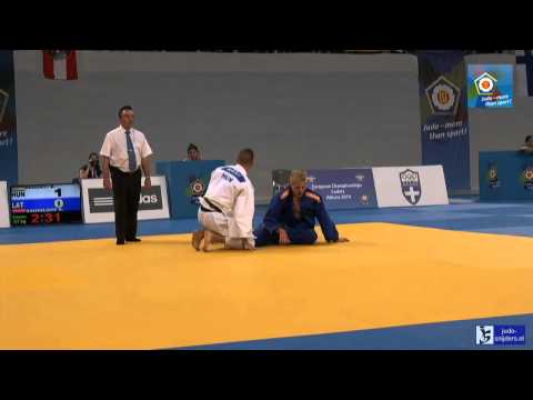 Judo 2014 European Championships Cadets: Berenyi (HUN) - Saihulovs (LAT) [-81kg]