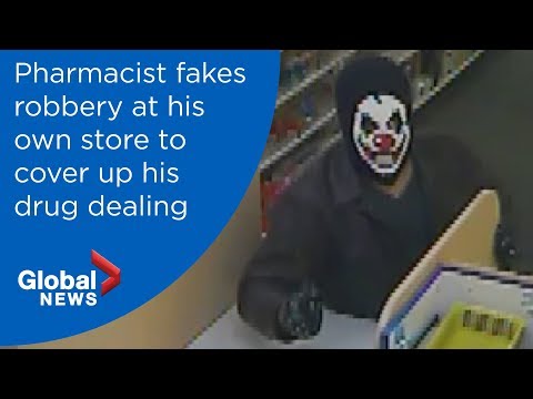 Pharmacist fakes robbery at his own store to cover up his drug dealing