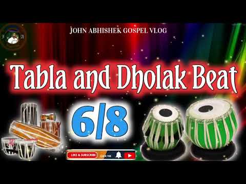 6/8 Tabla and Dholak beat music loop