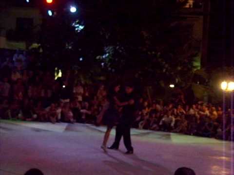  Adrian Veredice  and  Alejandra Hobert  are  dancing  to  the  tango  "  Nido Gaucho  "  by  Osvaldo Pugliese  in  2010