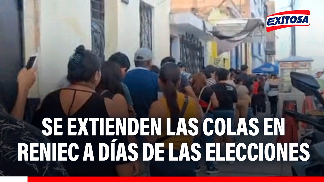 🔴🔵 Callao: Se extienden las colas en Reniec a días de las elecciones