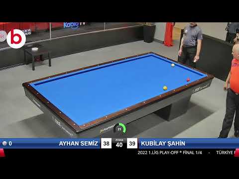 AYHAN SEMİZ & KUBİLAY ŞAHİN Bilardo Maçı - 2022 1.LİG PLAY-OFF-FİNAL 1/4