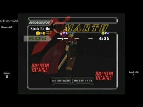 GCM 20 SSBM - Kalvar (Marth) vs. bonfire10 (Sheik) - Melee WF