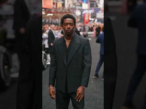 Damson Idris arriving in true F1 style at the World Premiere last night