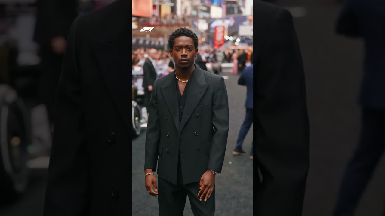 Damson Idris arriving in true F1 style at the World Premiere last night