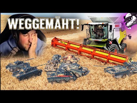 Driving a combine harvester in World of Tanks - TNH T Vz. 51 [World of Tanks - Gameplay - German]