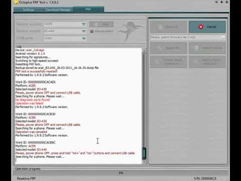 ACER ICONIA 10 B3-A40 FRP REMOVED WITH OCTOPUS / OCTOPLUS BOX