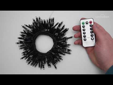 Catena Luminosa A Batteria 20 LED 3m - Bianco Caldo Con Timer E Telecomando Per Cameretta
