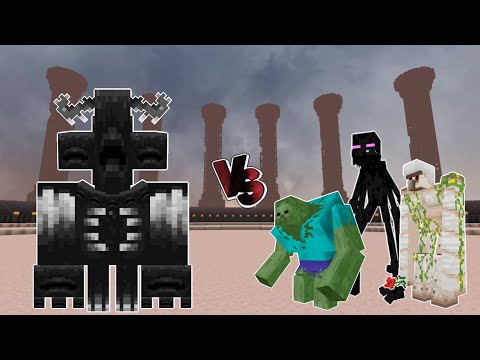You Won't Believe What Happens! Distorted Warden vs All Mutant Bosses in Minecraft!