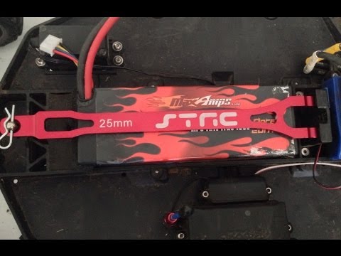 Traxxas slash 2wd level 3 upgrade- strc aluminum battery hold down red