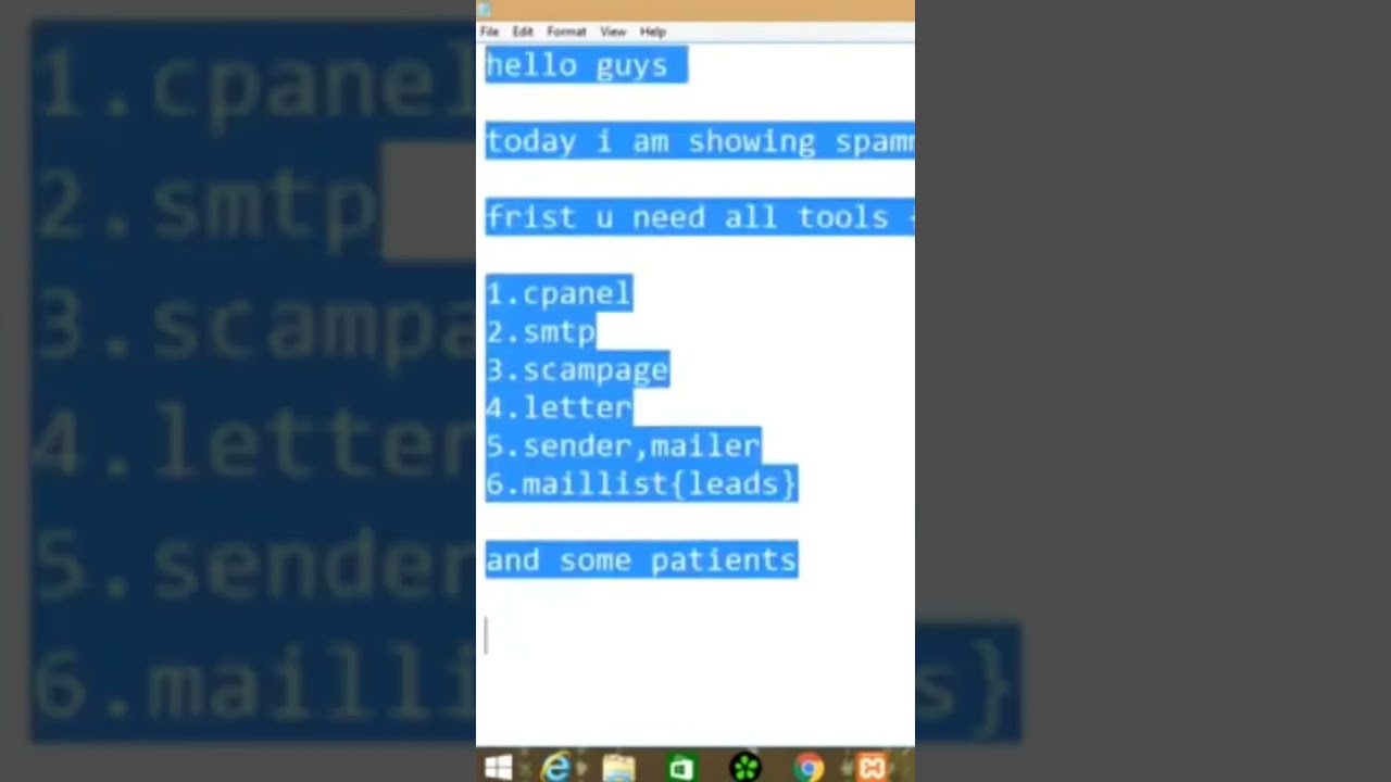 spamming tutorials and tools