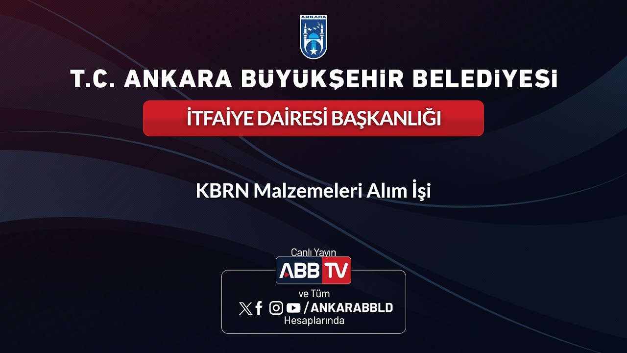 İTFAİYE DAİRESİ BAŞKANLIĞI - KBRN Malzemeleri Alım İşi
