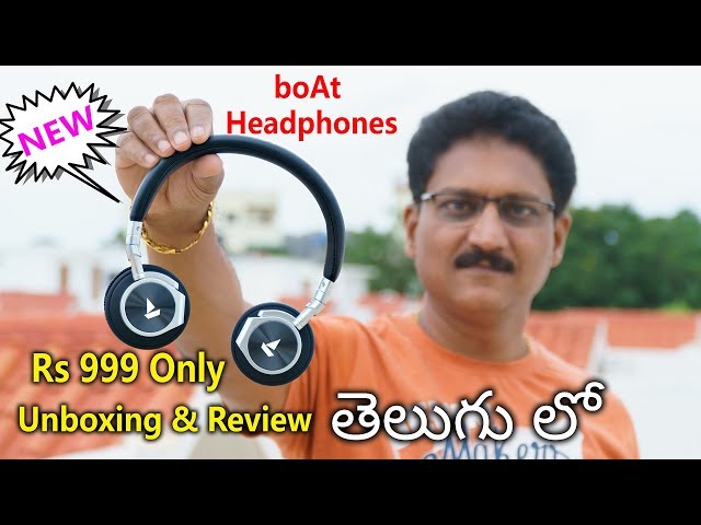 New boAt Headphones for Only 999 Rs.... Unboxing in Telugu