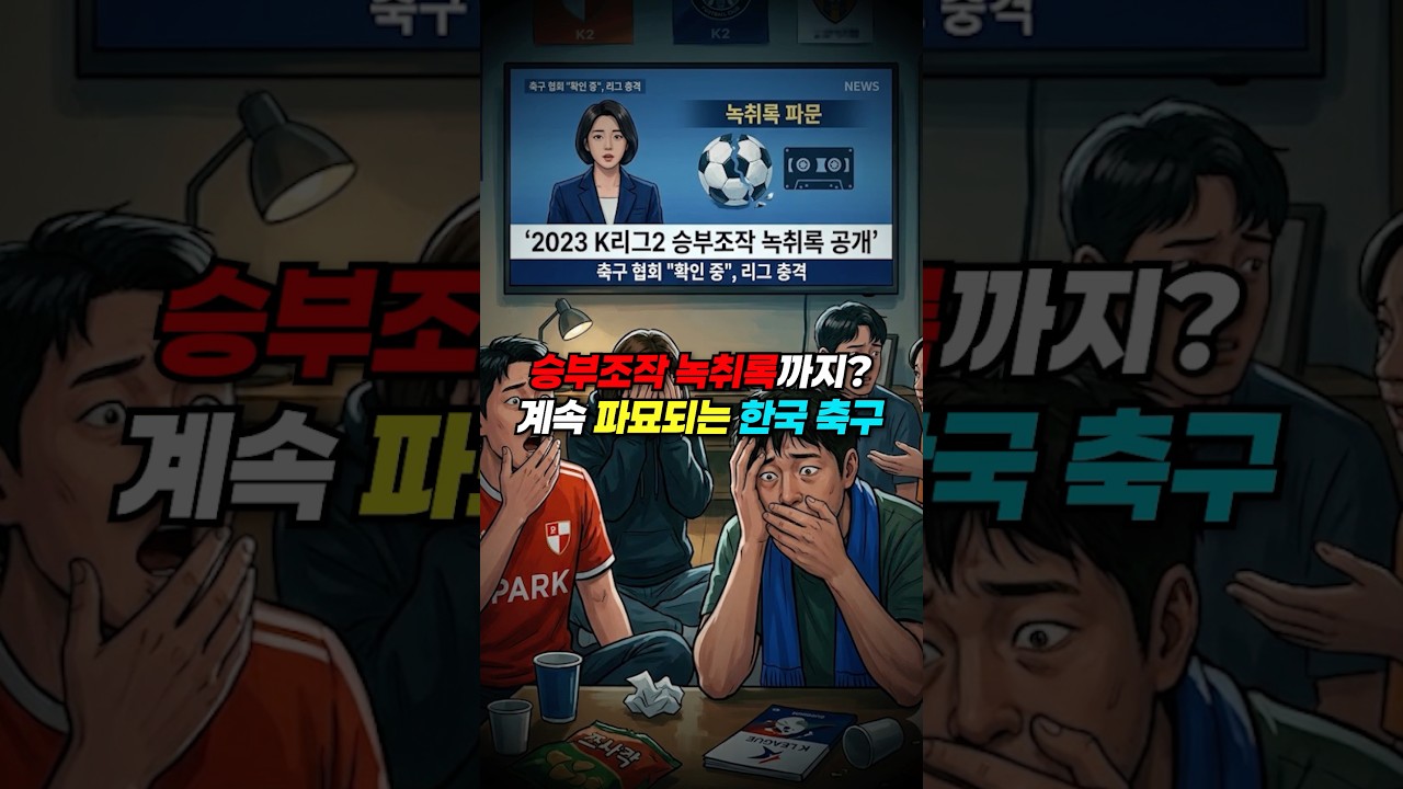 K리그 승부조작 녹취록 사태 어떻게 생각하시나요? 댓글ㄱㄱ#축구소식#녹취록#승부조작