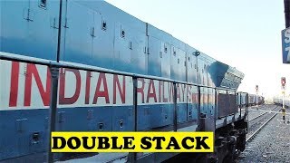 preview picture of video 'Garib Nawaz Overtakes 2 EMD Freights 1 Double Stack | Marwar'