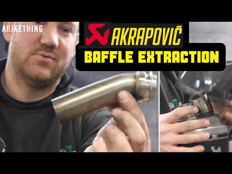 AKRAPOVIC TITANIUM BAFFLE EXTRACTION (DRILLING RIVETS) BMW R1200 R1250 GS GSA.  COMPARE SOUND