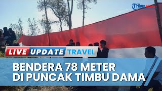 Peringati HUT ke-78 RI, GMNI Cabang Mamasa Bentangkan Bendera 78 Meter di Puncak Timbu Damak