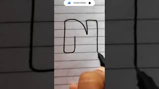 Letter 'N' in bubbles style
