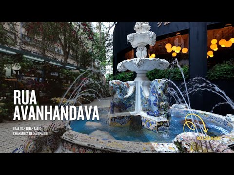 Rolê pela Rua Avanhandava - Caminhada por uma das ruas mais charmosas de São Paulo (4K)