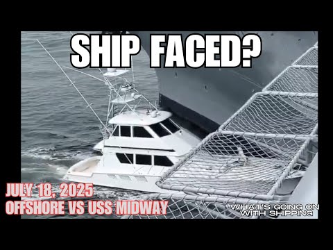 Collision in San Diego Harbor | USS Midway hit by private boat Offshore | Captain Arrested