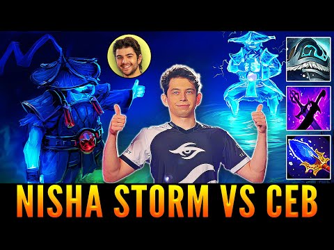 NISHA With STORM SPIRIT Meet CEB With BATRIDER | What a Game!  [ Patch 7.32b ]  Dota 2