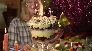 Yeo Valley Cherry And Almond Festive Trifle