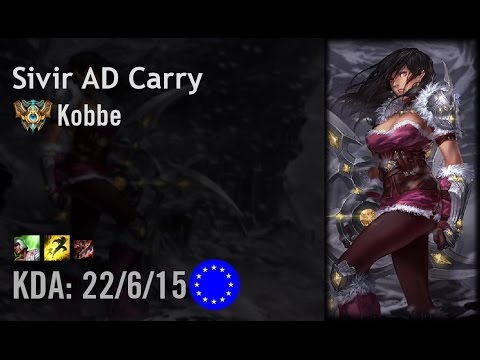 Sivir AD Carry vs Jhin - Kobbe - EUW Challenger Patch 6.13