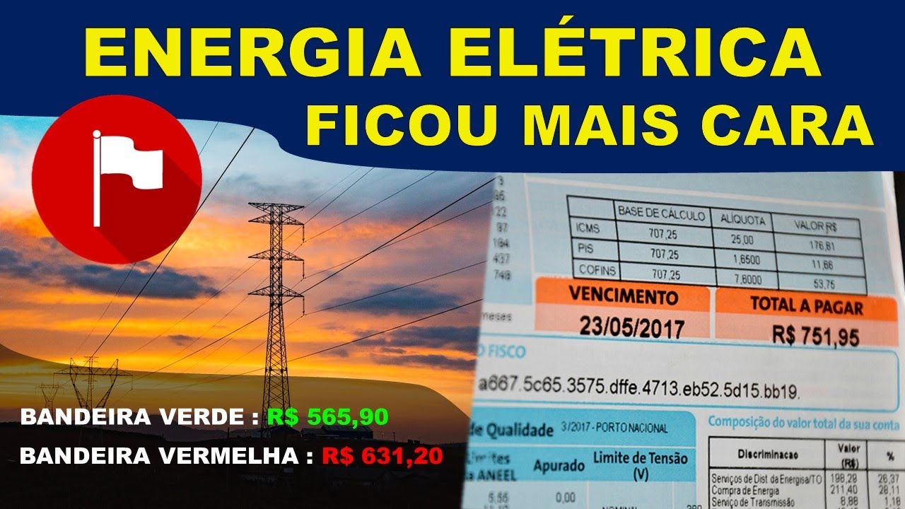 Conta de Luz subiu ! - Quanto vamos pagar pela bandeira vermelha 2 ?